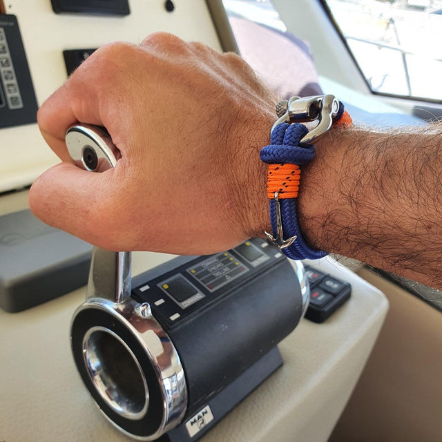 ADRIATICA Nautical Clasp & Anchor Bracelet Blue Orange