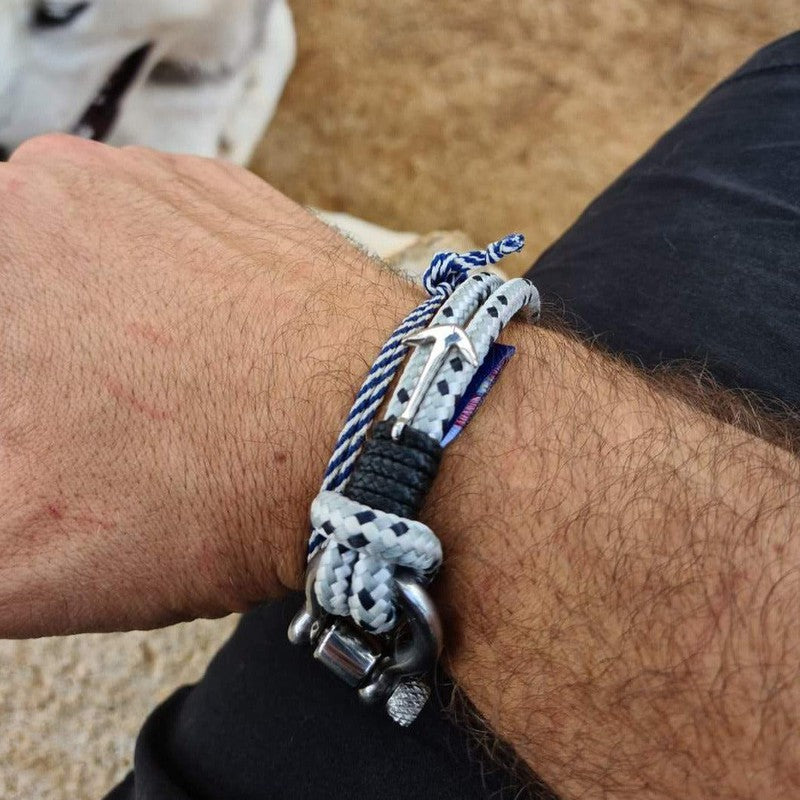 ADRIATICA Nautical Clasp & Anchor Bracelet Grey Mix