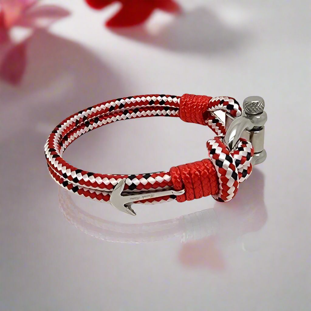 ADRIATICA Nautical Clasp & Anchor Bracelet Red Mix