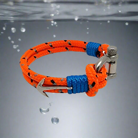 ADRIATICA Shackle & Anchor Bracelet Orange Mix