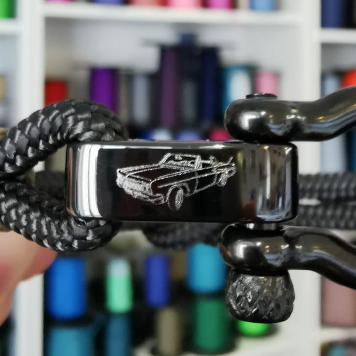 CAPTAIN 4mm Nautical Clasp Bracelet - Black