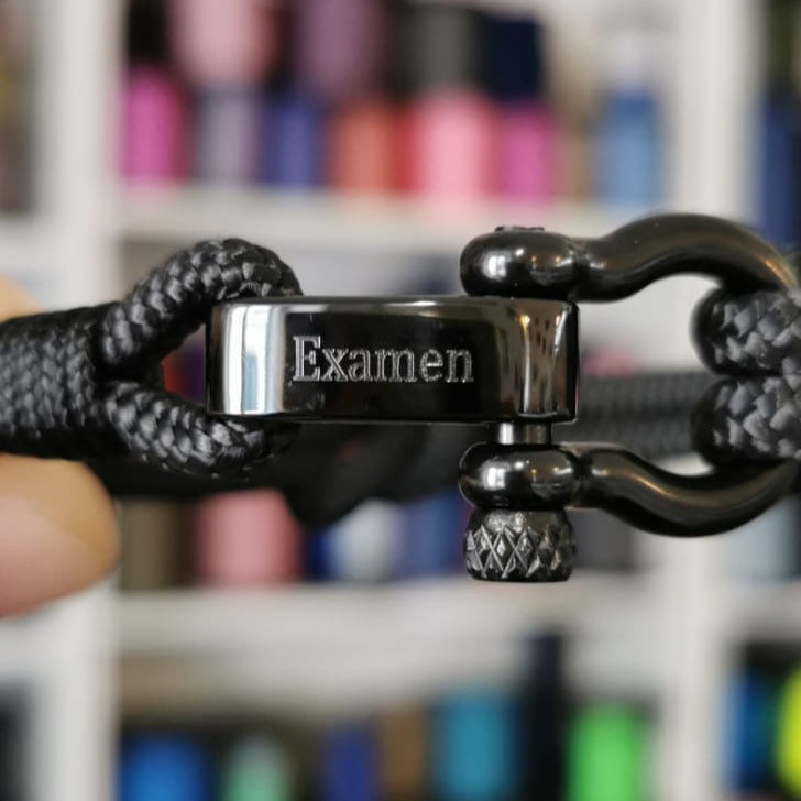 CAPTAIN 4mm Nautical Clasp Bracelet - Black