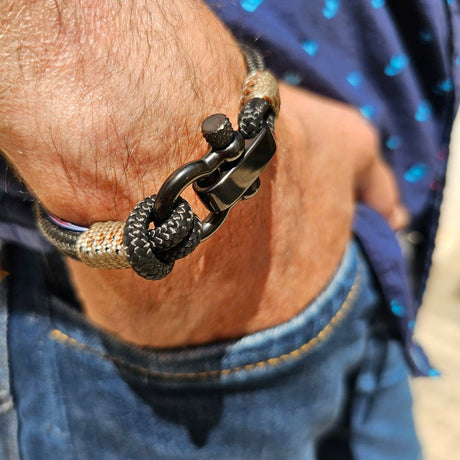 CAPTAIN Black Shackle Bracelet - Camo