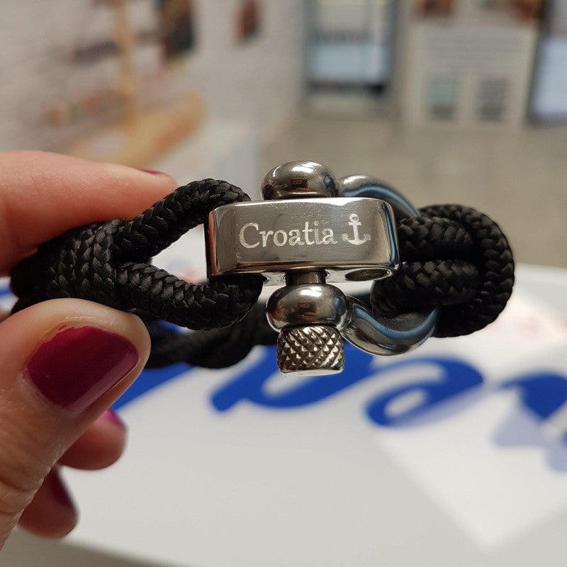 CORSAIR 5mm Nautical Clasp Bracelet Black