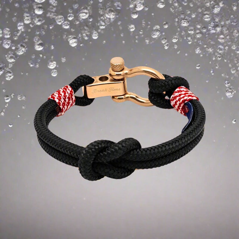 CORSAIR 5mm Nautical Clasp Bracelet Black Croatian Mix