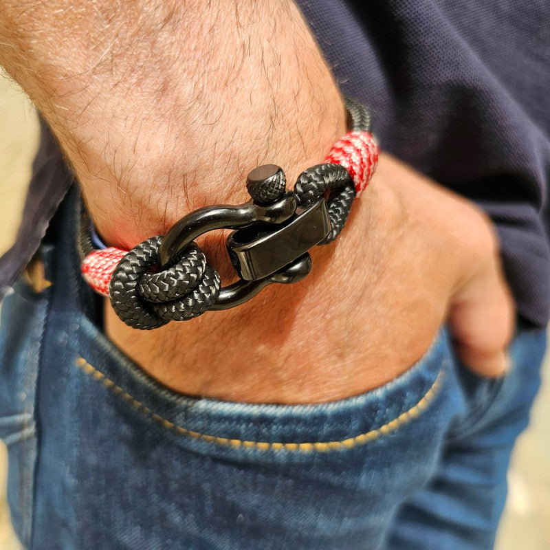 CORSAIR 5mm Nautical Clasp Bracelet Black Croatian Mix