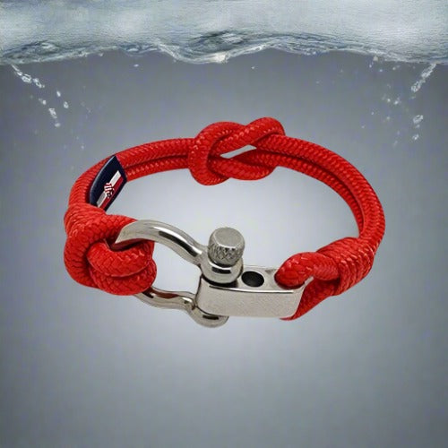 CORSAIR 5mm Nautical Clasp Bracelet Red