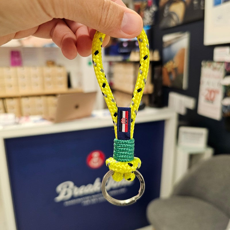 HARBOUR nautical rope keyring yellow mix