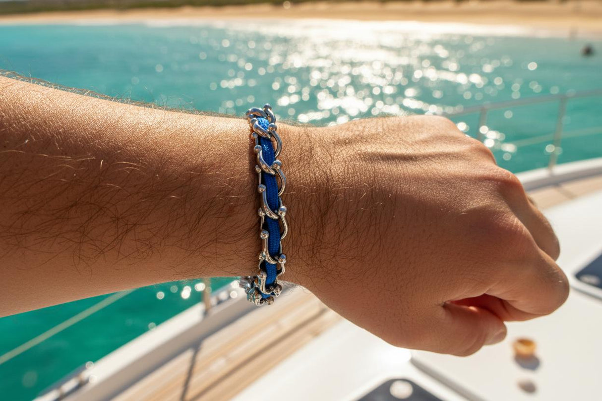 OCEAN MAXI Designer Bracelet / Necklace Blue