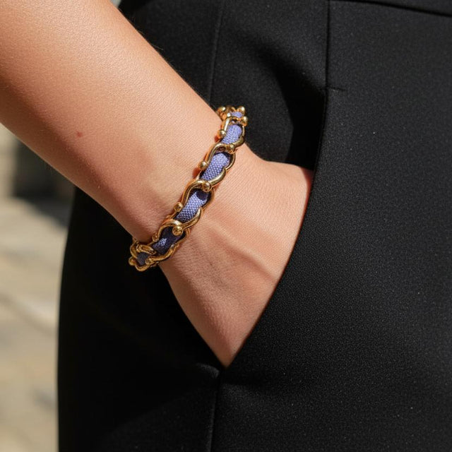 OCEAN MAXI Designer Bracelet / Necklace Dusty Purple