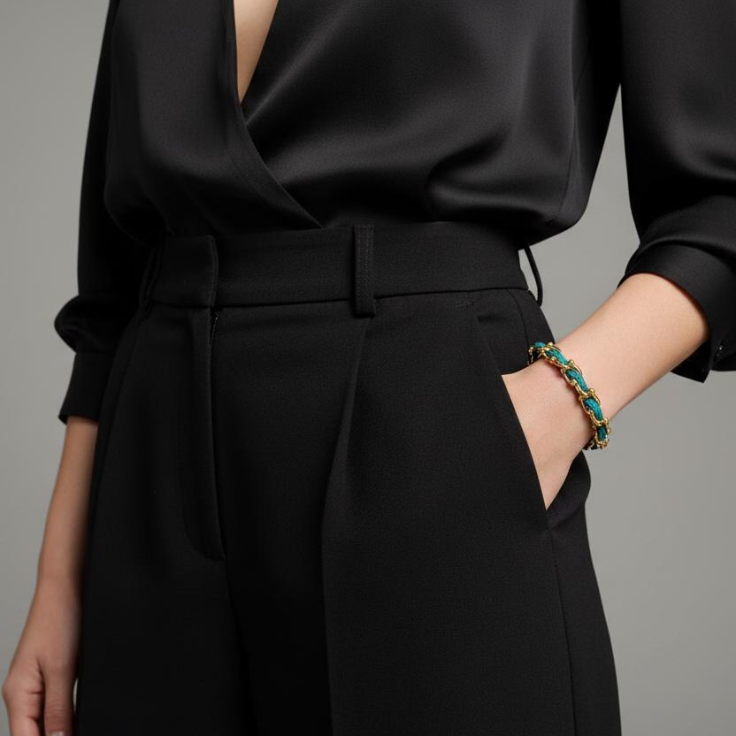 OCEAN MAXI Designer Bracelet / Necklace Emerald Green