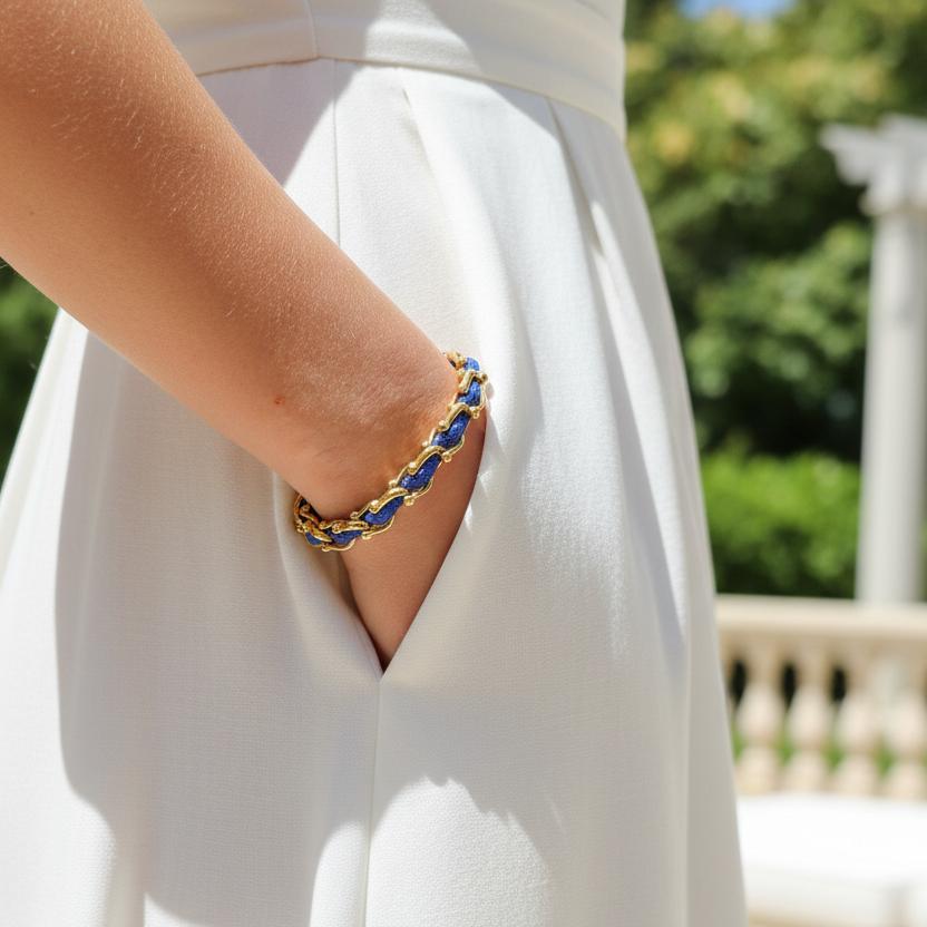 OCEAN MAXI Designer Bracelet / Necklace Indigo