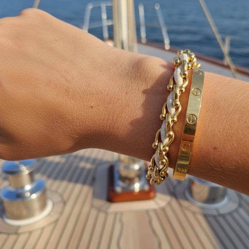 OCEAN MAXI Designer Bracelet / Necklace Off White