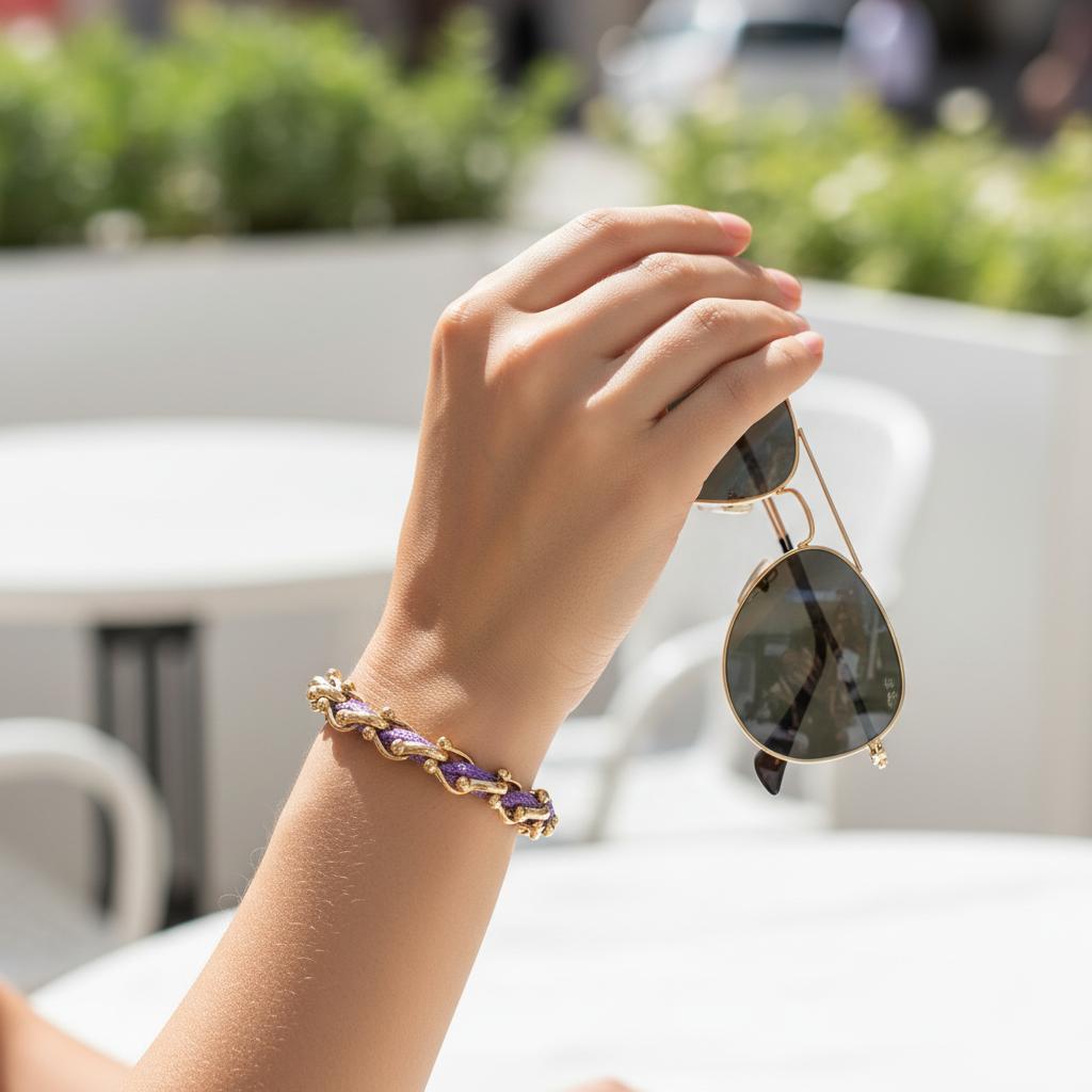 OCEAN MAXI Designer Bracelet / Necklace Pastel Purple