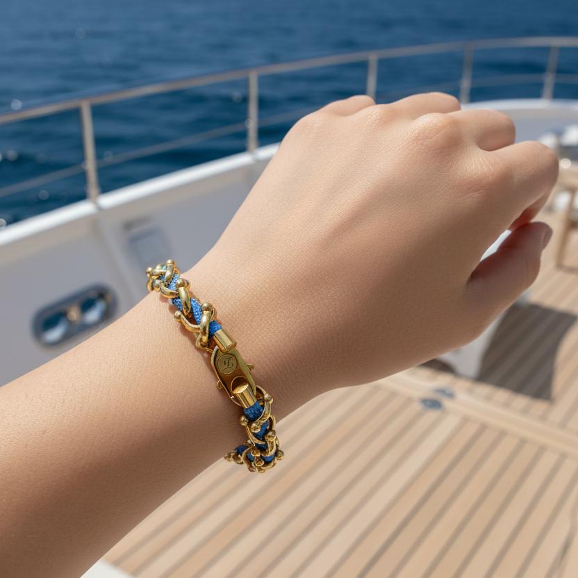 OCEAN MAXI Designer Bracelet / Necklace Soft Blue