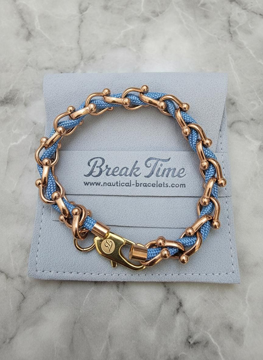 OCEAN MAXI Designer Bracelet / Necklace Soft Blue