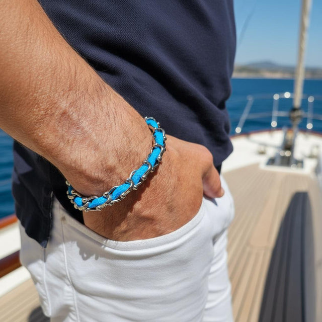 OCEAN MAXI Designer Bracelet / Necklace Soft Blue