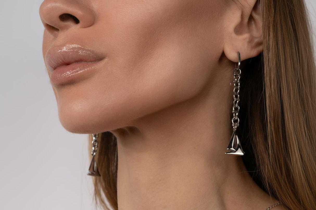 OCEAN MINI Dangle Earrings with Boat Pendant