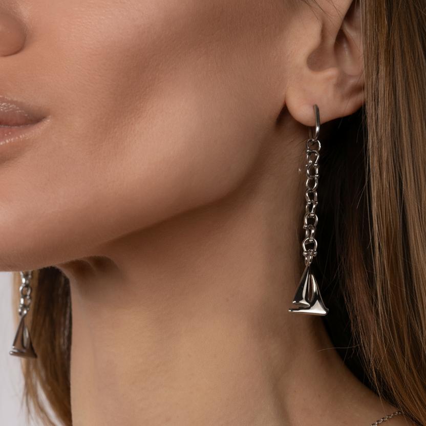 OCEAN MINI Dangle Earrings with Boat Pendant