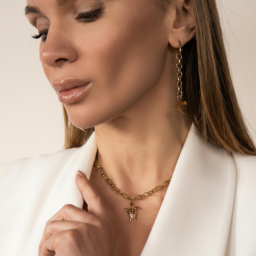 OCEAN MINI Dangle Earrings with Croatia Pendant