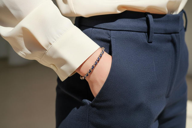 OCEAN MINI Designer Bracelet / Necklace Navy Blue