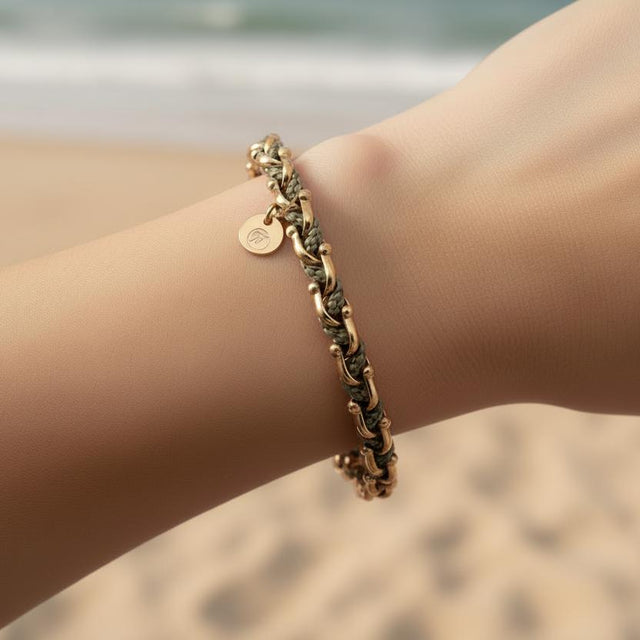 OCEAN MINI Designer Bracelet / Necklace Tan