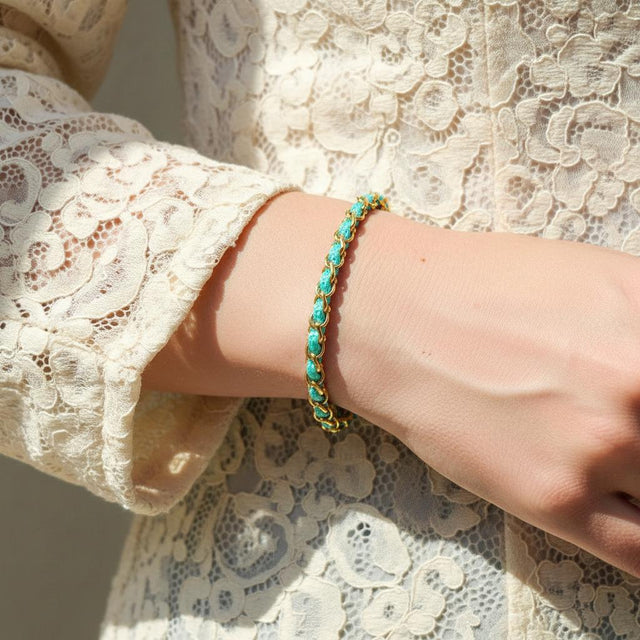 OCEAN MINI Designer Bracelet / Necklace Turquoise Green