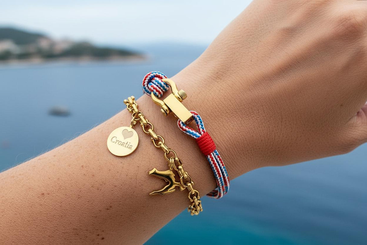 ROYAL 3mm nautical clasp bracelet Croatian mix