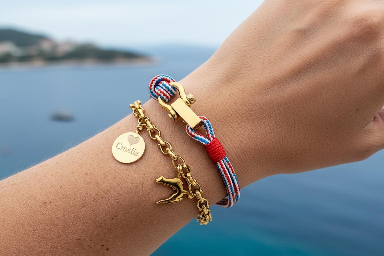 ROYAL 3mm nautical clasp bracelet Croatian mix