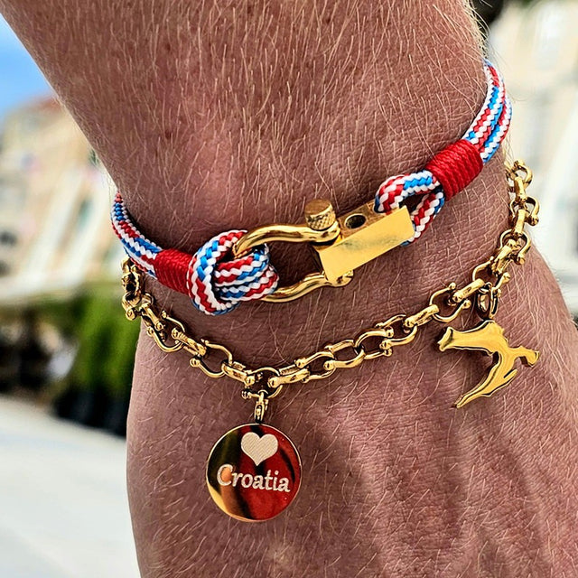ROYAL 3mm nautical clasp bracelet Croatian mix