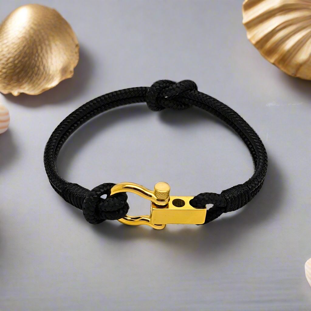 ROYAL mini shackle bracelet black