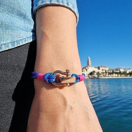 ROYAL mini shackle bracelet blue pink