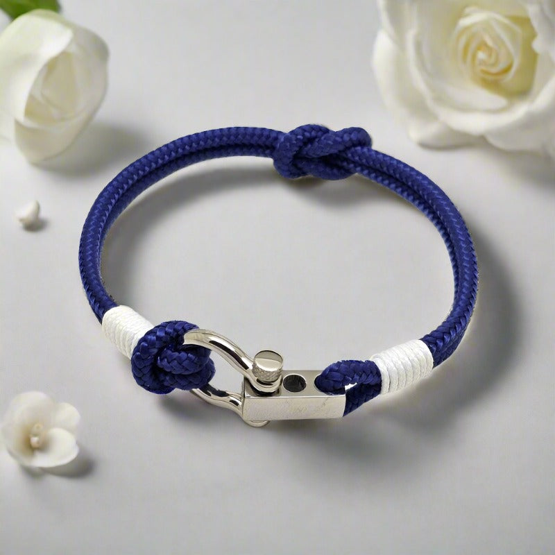 ROYAL mini shackle bracelet blue white