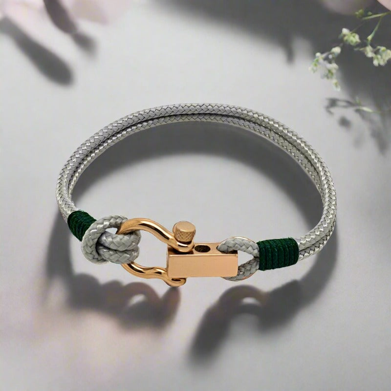 ROYAL mini shackle bracelet grey dark green