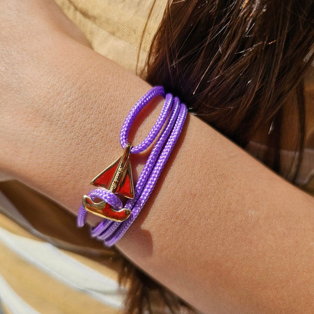 SAILOR mini boat bracelet purple