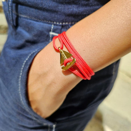 SAILOR mini boat bracelet red