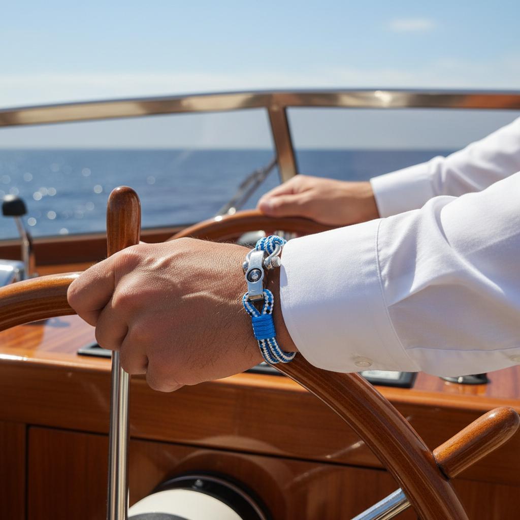 SEAMAN Compass Bracelet Blue Mix