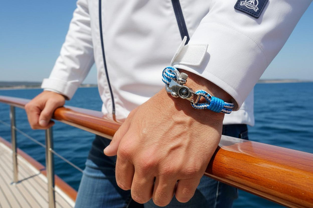 SEAMAN Compass Bracelet Blue Mix