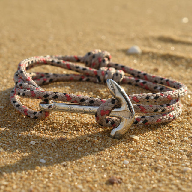 YACHT CREW medium anchor bracelet cream mix