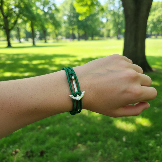YACHT CREW medium anchor bracelet green