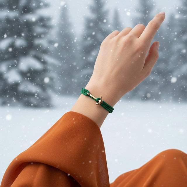 YACHT CREW medium anchor bracelet green