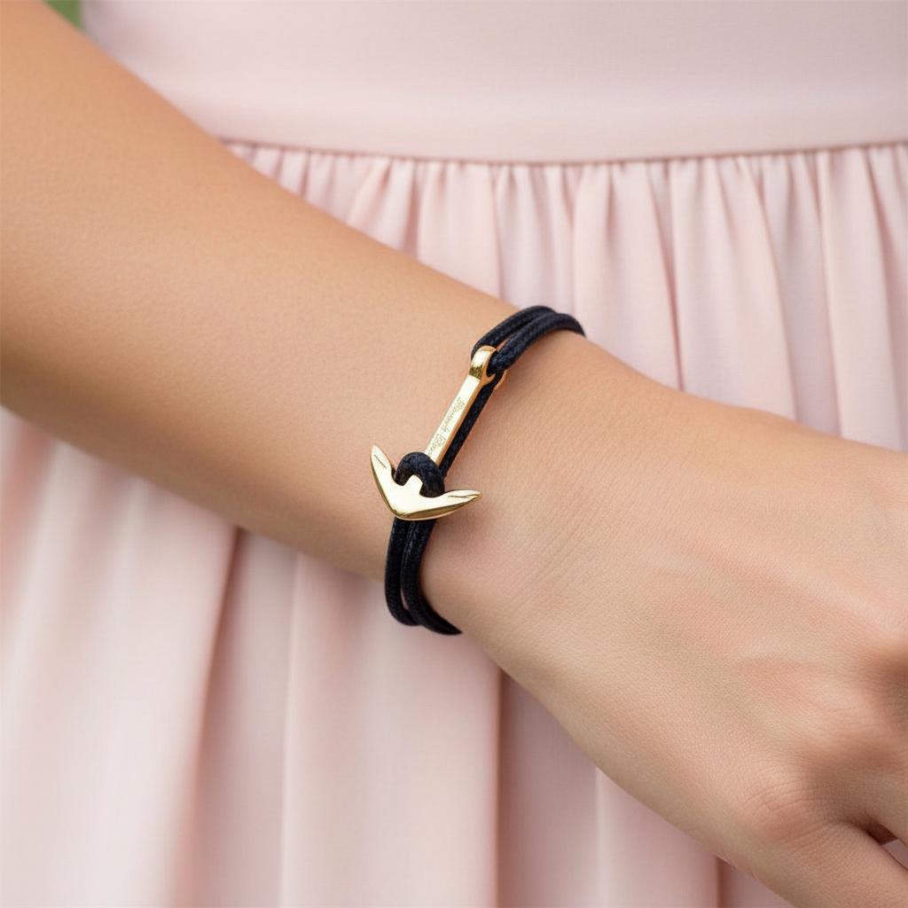 YACHT CREW medium anchor bracelet midnight blue