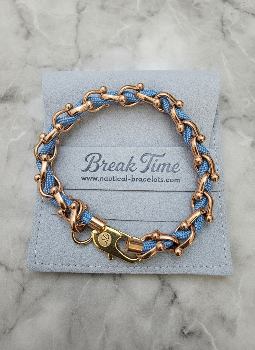 OCEAN MAXI Designer Armband / Halskette Soft Blue