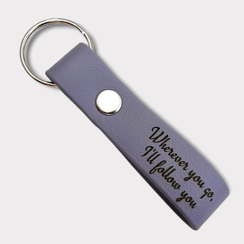 Personalized vegan leather key-rings