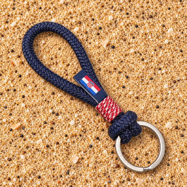 HARBOUR nautički privezak za ključeve od užeta tamnoplavi Hrvatska