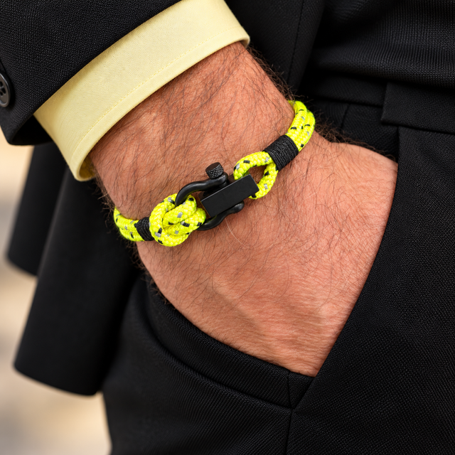 ROYAL 3mm nautical clasp bracelet yellow mix