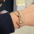 YACHT CLUB medium anchor bracelet gold white