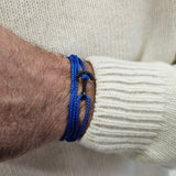 YACHT CLUB mini anchor bracelet electric blue