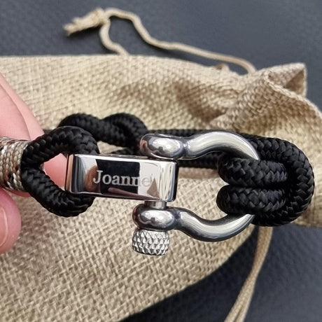 ADRIATICA Nautical Clasp & Anchor Bracelet Black Camo