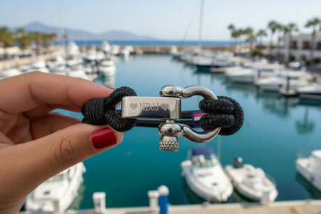 ADRIATICA Nautical Clasp & Anchor Bracelet Black Grey